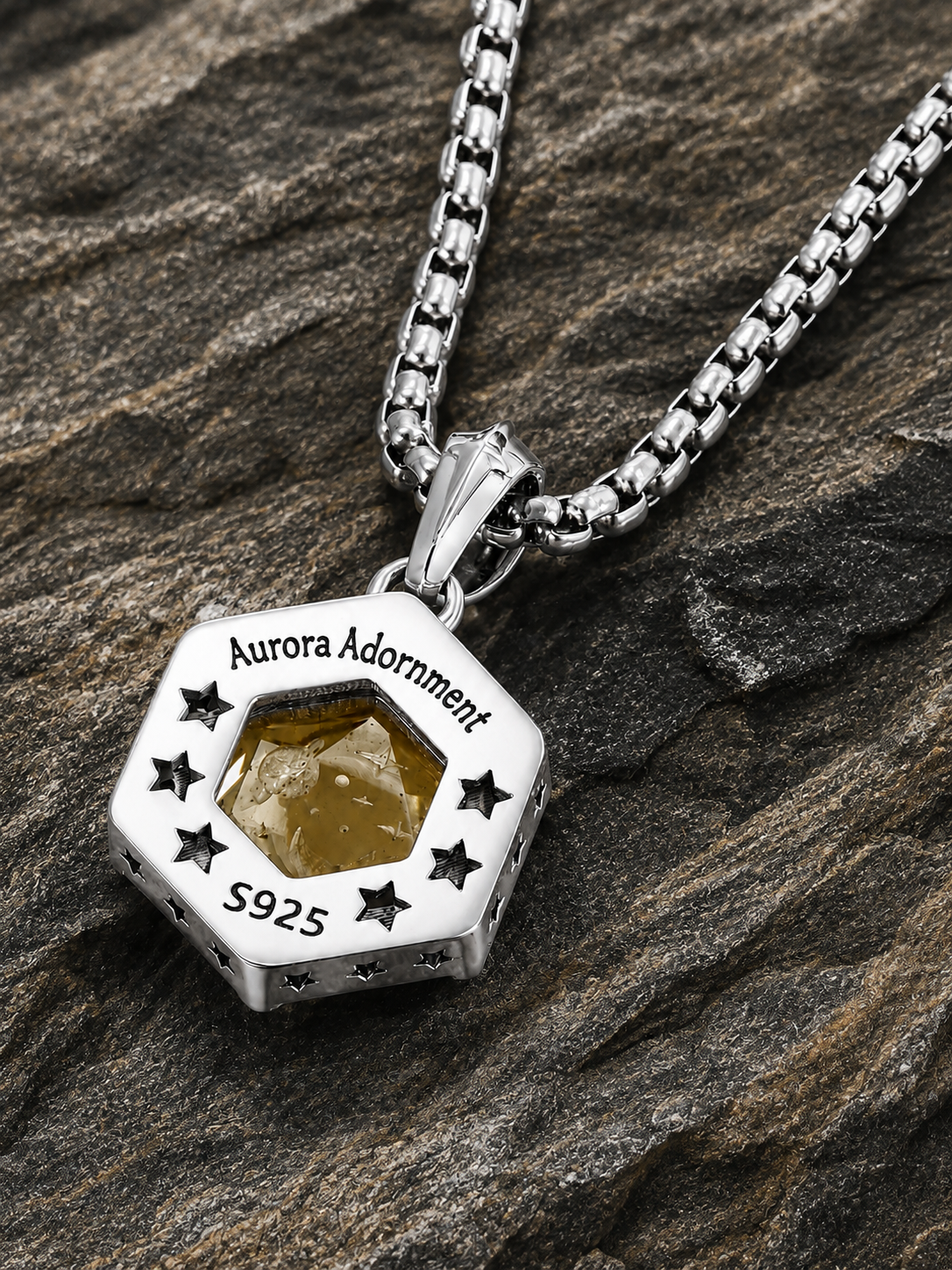 Moonlit Guide Citrine Pendant Necklace