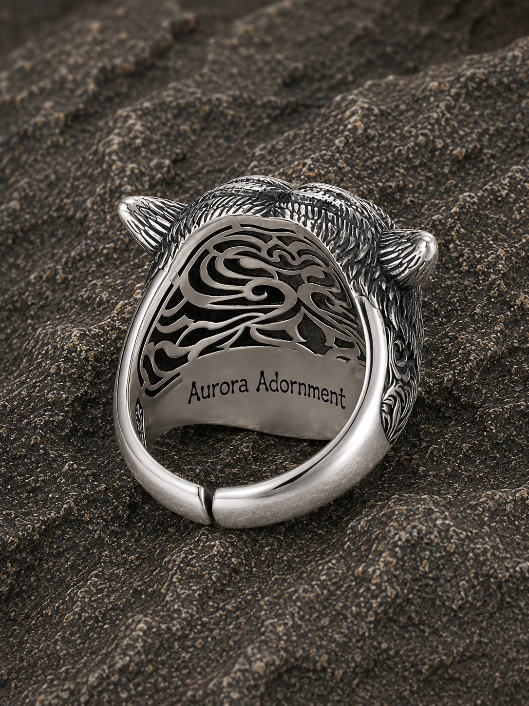Tiger King Sterling Silver Ring