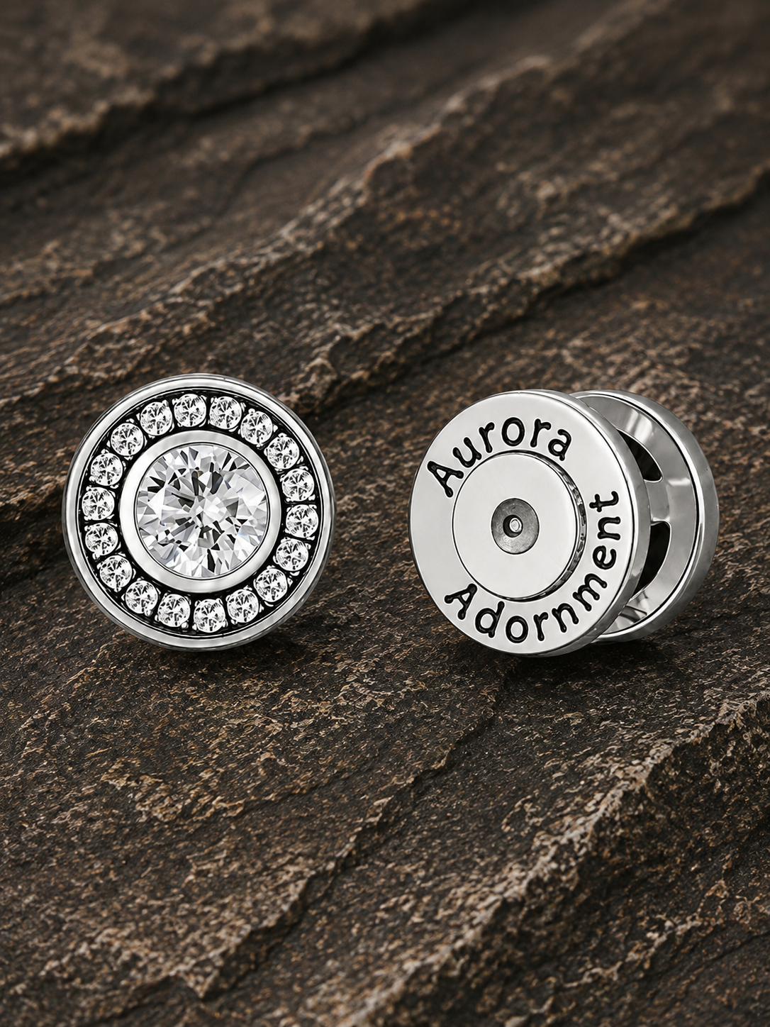 Dual-Wear Sterling Silver Stud Earrings